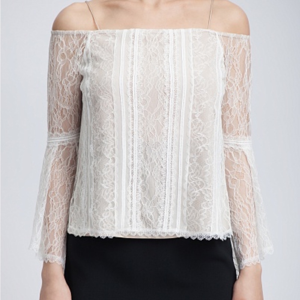 Alice + Olivia lace blouse